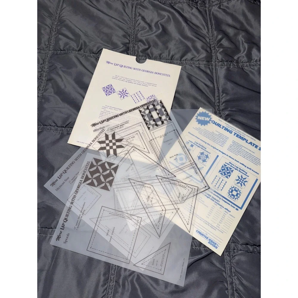 Vintage 1985 More Lap Quilting Georgia Bonesteel Vinyl Templates Oxmoor House